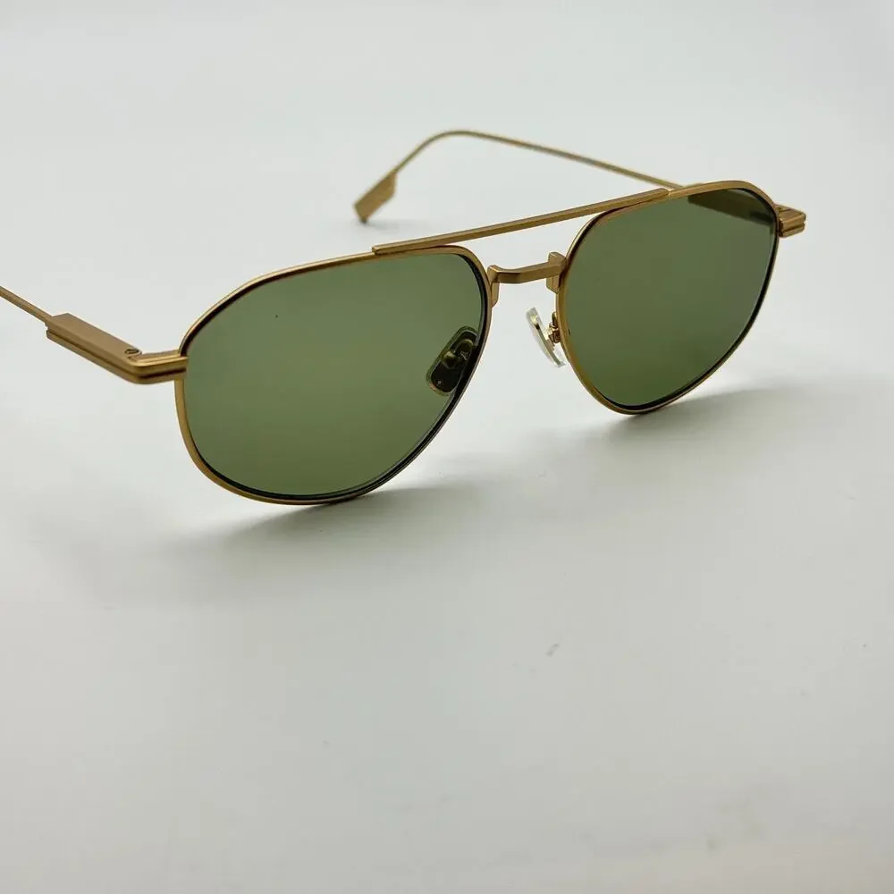 Ermenegildo Zegna Sunglasses EZ0289 35N Light Bronze Frame Green Lens 56mm New